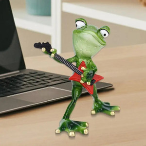 Rocker Frosch Figur | Lustige & einzigartige Rock'n'Roll Deko!