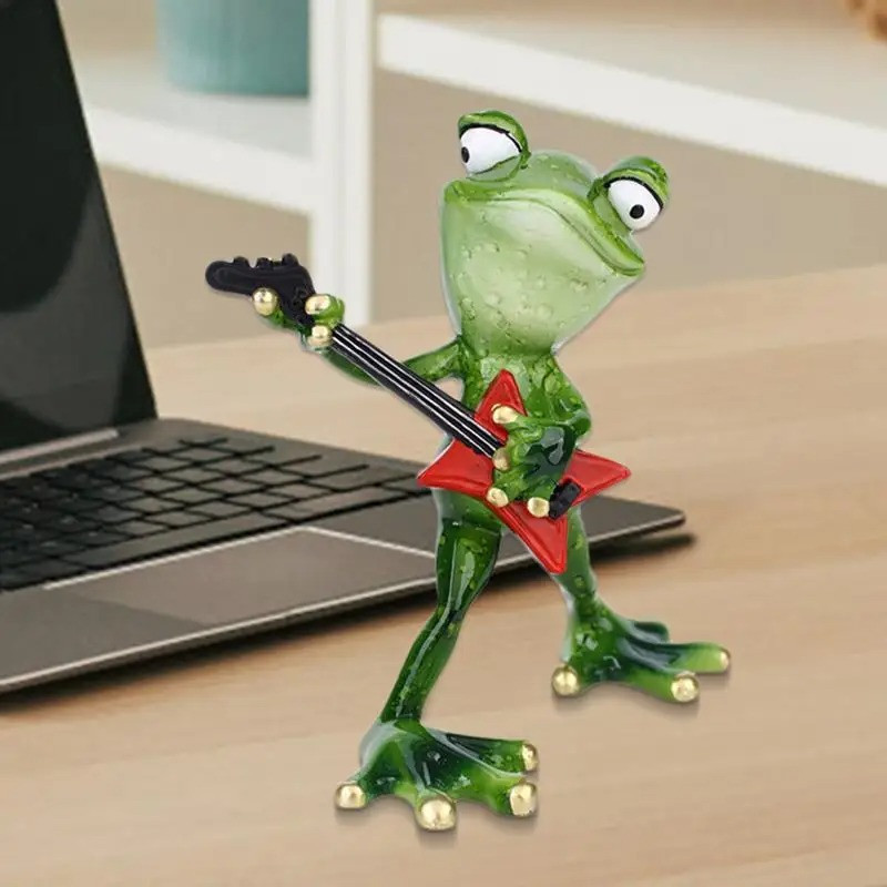 Rocker Frosch Figur | Lustige & einzigartige Rock'n'Roll Deko!