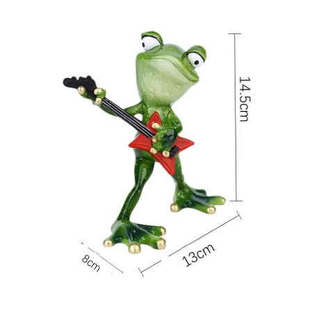 Rocker Frosch Figur | Lustige & einzigartige Rock'n'Roll Deko!