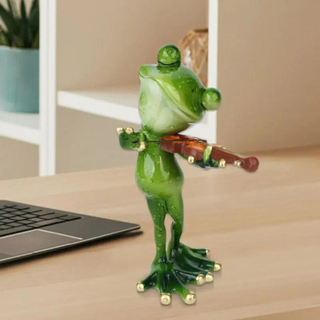 Frosch Figur Geiger - Fantasievolle Musikalische Deko!