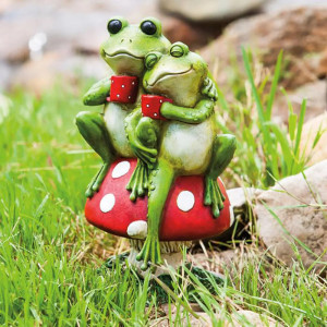 Verliebte Frösche Figur | Romantische Deko für Haus & Garten