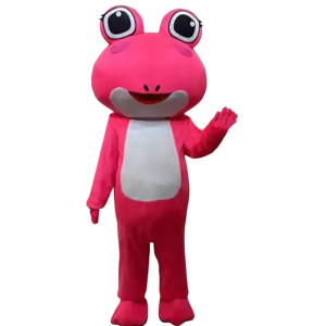 Rosa Frosch Maskottchen "Himbeer-Schnute" - Süßes Kostüm!