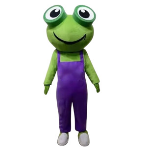 Frosch Kostüm "Leo" mit lila Latzhose | Lustig & Einzigartig