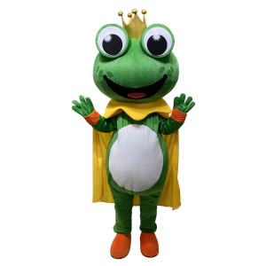 Frosch Maskottchen 'Prinz Quak-Royal' | Lustiges König Kostüm
