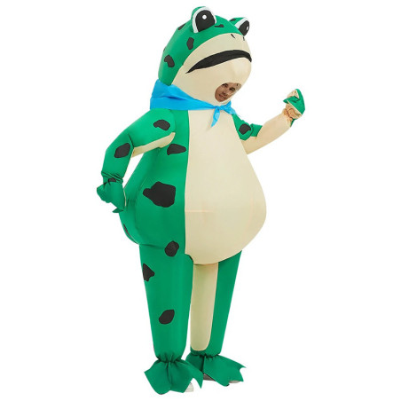 Aufblasbares Frosch Maskottchen - Lustiges Kostüm mit Gebläse
