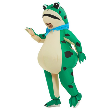 Aufblasbares Frosch Maskottchen - Lustiges Kostüm mit Gebläse