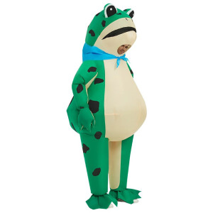 Aufblasbares Frosch Maskottchen - Lustiges Kostüm mit Gebläse