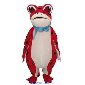 Roter Frosch Maskottchen "Tropenquak" - Einzigartiges Kostüm!