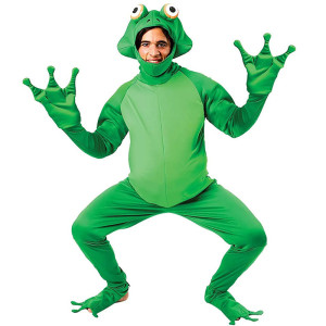 Froschkostüm "Quak-Akrobat" - Grüne Stretch-Verkleidung!