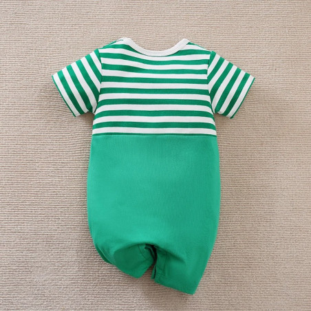Grüner Frosch Strampler für Babys (0-18 Monate) aus Baumwolle