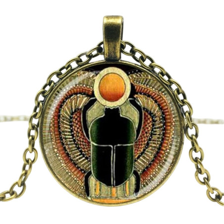 Geflügelter Skarabäus Anhänger – Sonne des Ra | Ägyptischer Schmuck