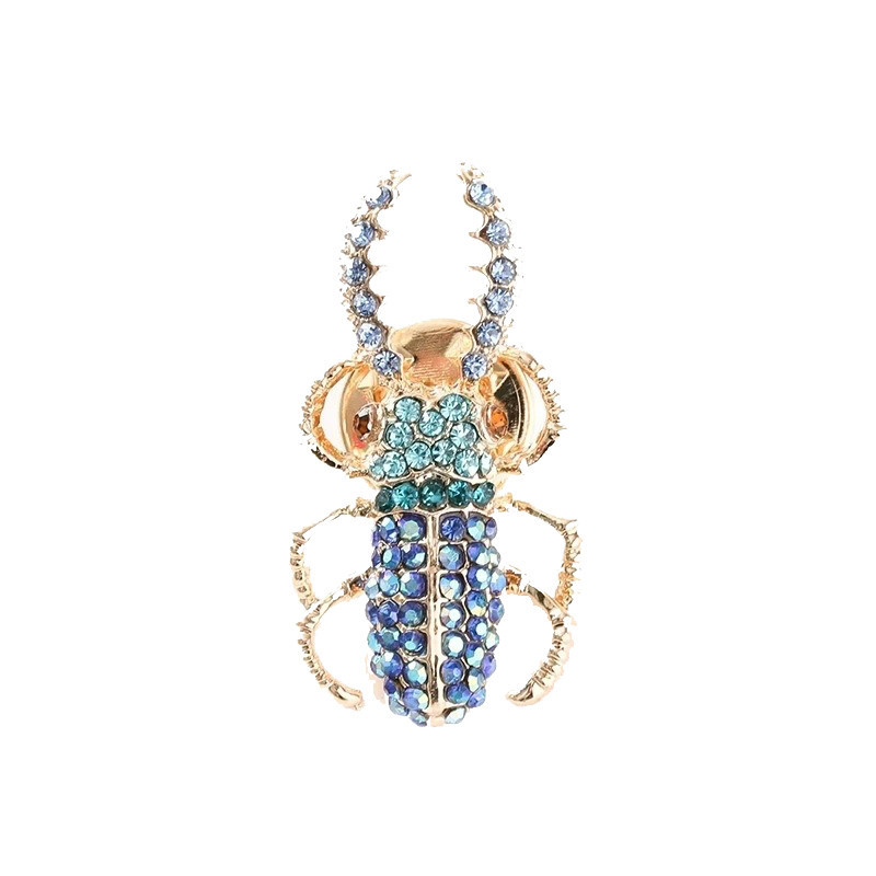 Skarabäus Brosche "Kobaltkristall" | Eleganter Käfer Schmuck