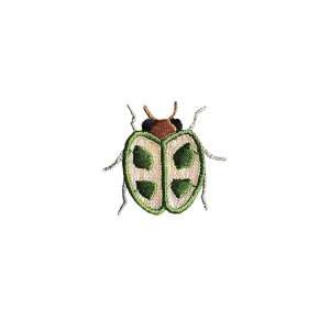 Aufnäher Käfer 'Grünes Laub' - Elegante & natürliche Stickerei