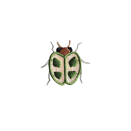 Aufnäher Käfer 'Grünes Laub' - Elegante & natürliche Stickerei