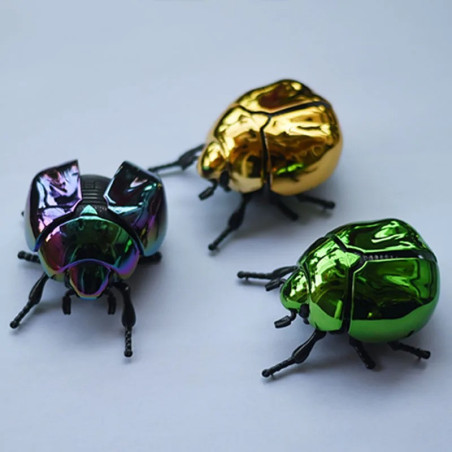 Mechanischer Aufziehkäfer mit Chromglanz | 3 Farben