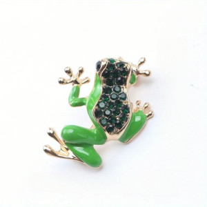 Broche Grenouille Perle Lunaire
