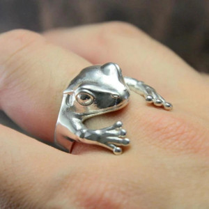 Bague Grenouille Reflet d'Argent Sauvage