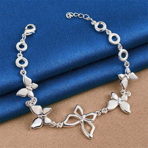 Bracelet Papillon Argent Danse Éthérée