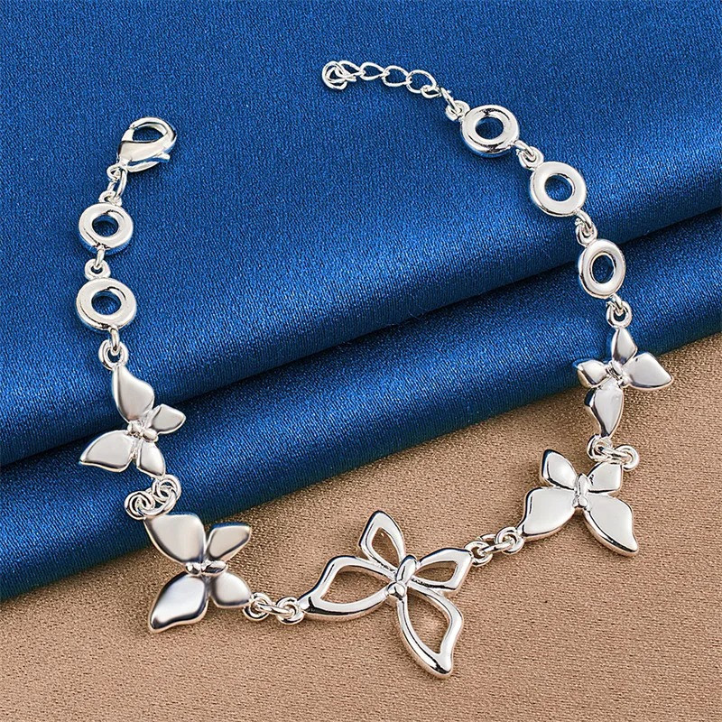 Bracelet Papillon Argent Danse Éthérée