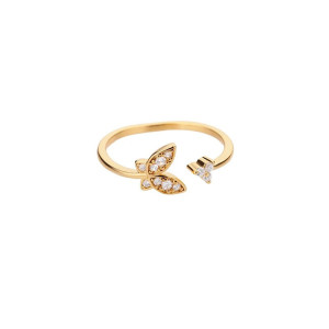 Schmetterlingsring Goldene Eleganz – Minimalistischer Schmuck
