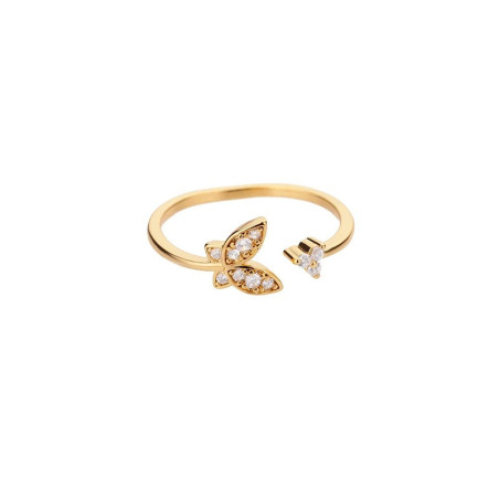 Schmetterlingsring Goldene Eleganz – Minimalistischer Schmuck