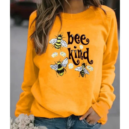 Sweat Shirt Abeille mode femme manches longues Bee Kind !