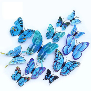 Lot de Stickers Papillon “Nuée Féerique Multicolore” - couleur bleu