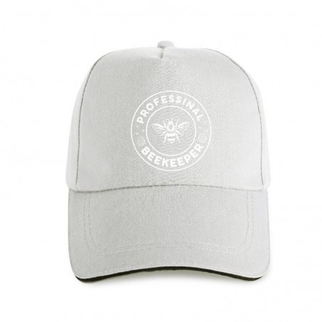 Casquette Abeille Apilculteur inscription Professional BeeKeeper beige