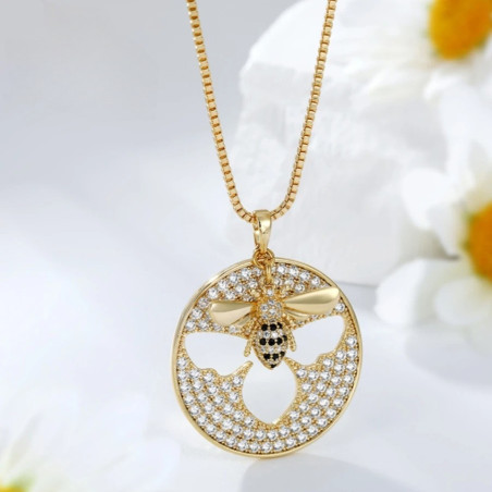 Bienen Halskette „Wabenglanz“ – Trendiger & eleganter Schmuck