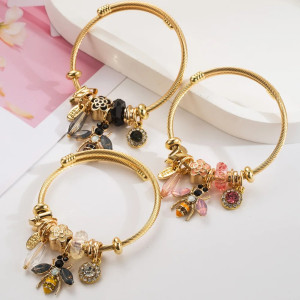 Bienenarmband "Goldener Schatz" - Eleganter Edelstahlschmuck