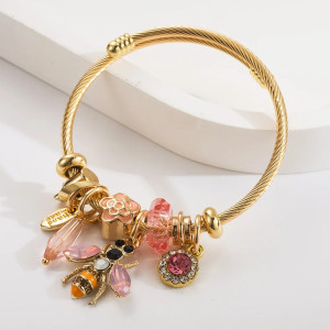 Bienenarmband "Goldener Schatz" - Eleganter Edelstahlschmuck