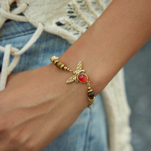 Bienenarmband 'Goldene Süße' - Eleganter Schmuck in Gold & Silber