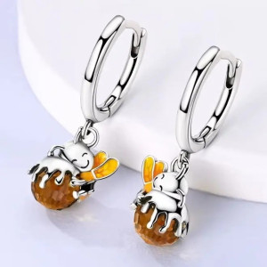 Bienenohrringe 'Kaiserliche Perle' | Eleganter Bienenschmuck