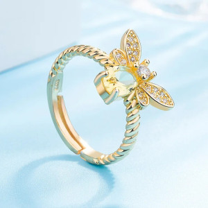 Bienenring "Kostbarer Honig" - Süßer Schmuck aus Edelstahl