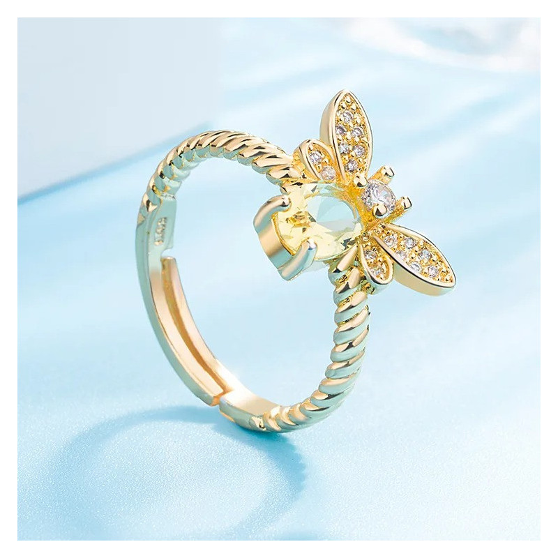 Bienenring "Kostbarer Honig" - Süßer Schmuck aus Edelstahl