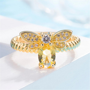 Bienenring "Kostbarer Honig" - Süßer Schmuck aus Edelstahl