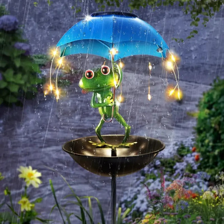 Solar Frosch Gartenfigur – Leuchtende Außendeko für den Garten