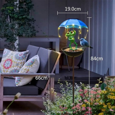 Solar Frosch Gartenfigur – Leuchtende Außendeko für den Garten