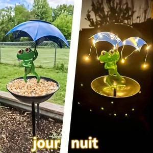 Solar Frosch Gartenfigur – Leuchtende Außendeko für den Garten