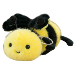 Details des Plüsch-Bienen-Schlüsselanhängers «Kleine Sammlerin»