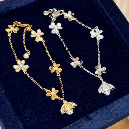 Bienenarmband „Der Funkelnde Garten“ – 2 Farben zur Auswahl! Geschenkidee für Frauen