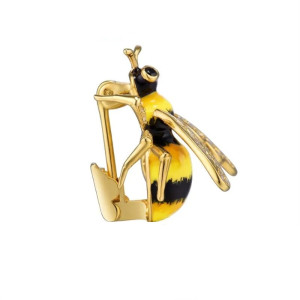Seitenansicht Bienenbrosche Honigglanz