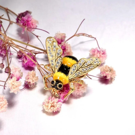 Bienenbrosche Honigglanz