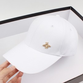 Casquette Abeille avec Logo abeille dorée 3D - blanc - 56-62 cm
