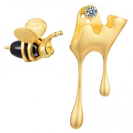 Bienen Ohrringe aus 925 Sterling Silber | Süßer Bienenschmuck