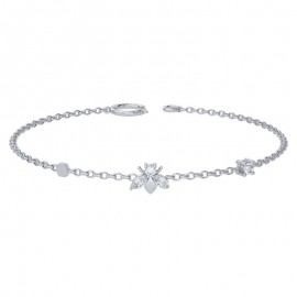 Bracelets abeille très fin et discret en argent 925 modèle argent