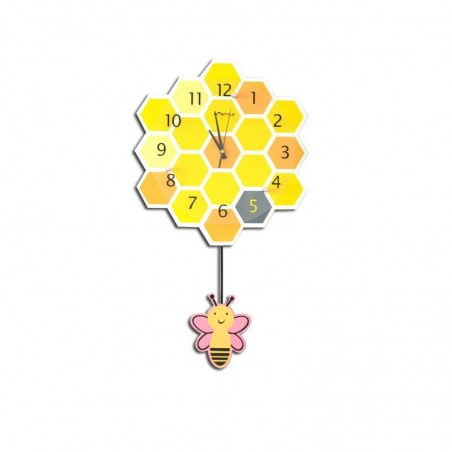Modèle Horloge murale abeille avec pendule