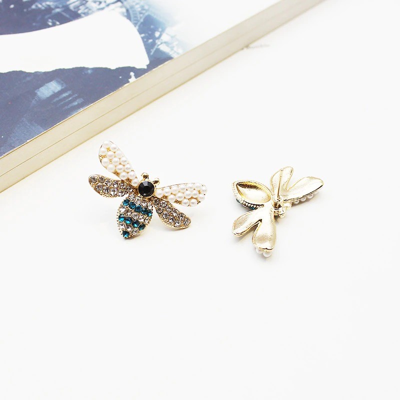 Süße Bienen-Ohrringe mit Zirkon & Strass | Bienenschmuck