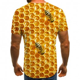 Bienen T-Shirt für Herren mit 3D Waben-Motiv | 1001bees.com