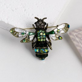 Bienenbrosche mit Glasflügeln | Süßer Bienenschmuck & Geschenk